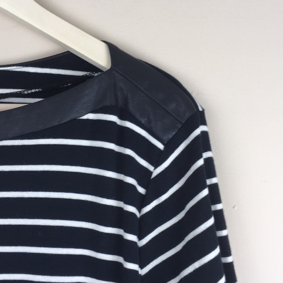 Chaps 2x plus striped mid-sleeve blouse black xxl - Picture 6 of 6